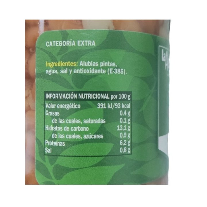 Alubias pintas en pomo de vidrio "La Asturiana" (570 g)