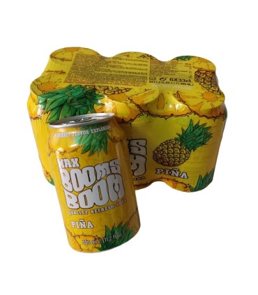 Refresco Piña "Max Booms Boom" (lata 33 cl  x 6 unidades)