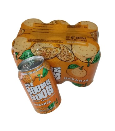 Refresco Naranja "Max Booms Boom" (lata 33 cl x 6 unidades)