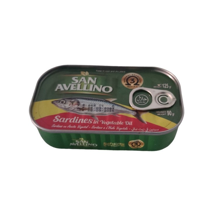 sardinas en aceite vegetal 125 g conserva para enviar a Cuba