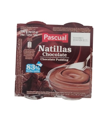 Natilla de Chocolate Pascual 125 g (4 unidades) – Postre cremoso y delicioso para tu familia en Cuba