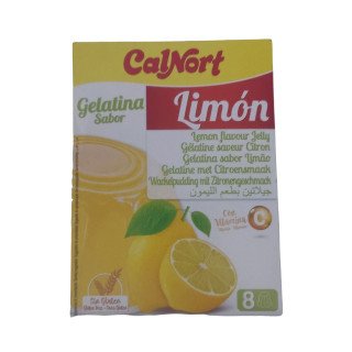 Gelatina sabor Limon "Calnort" (Estuche de 2 sobres x 85 g)