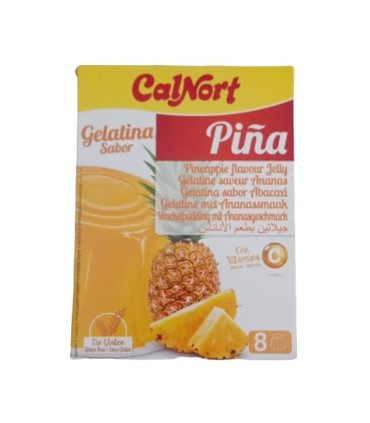 Gelatina sabor Piña "Calnort" (Estuche de 2 sobres x 85 g)