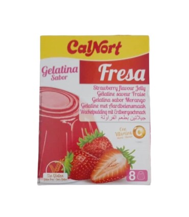 Gelatina sabor Fresa "Calnort" (Estuche de 2 sobres x 85 g)
