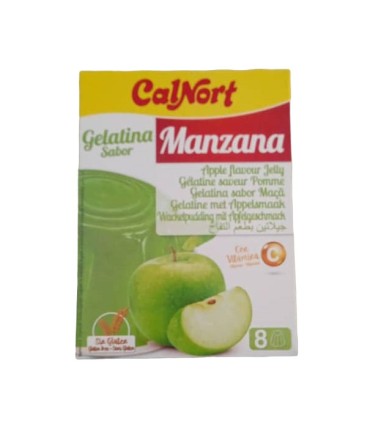 Gelatina sabor Manzana "Calnort" (Estuche de 2 sobres x 85 g)