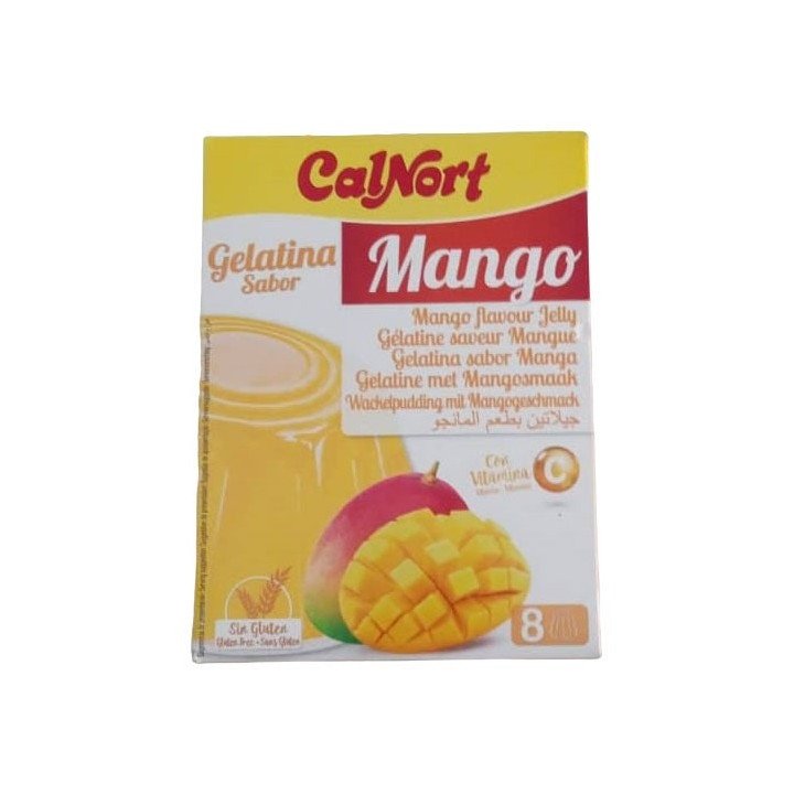 Gelatina sabor Mango "Calnort" (Estuche de 2 sobres x 85 g)