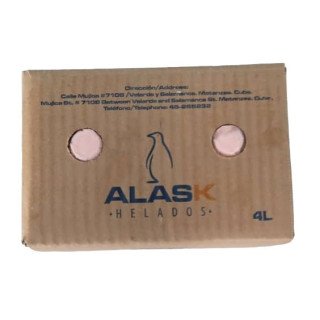 helado de fresa Alask 4 litros postre frío para enviar a Cuba