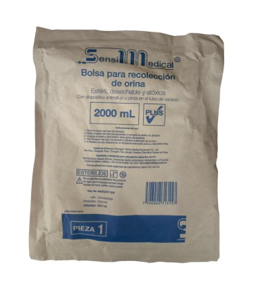 BOLSA RECOLECTORA DE ORINA 1 PZA 2000