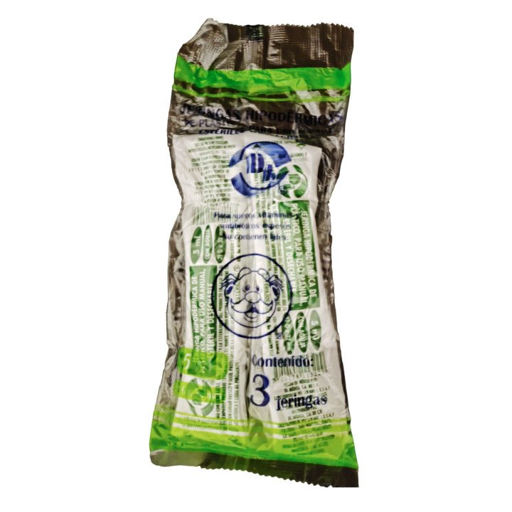 Jeringas Desechables 5 mL (3 unidades) – Precisión y Aseo en Cada Aplicación