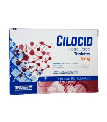 CILOCID Ácido Fólico 5 mg (20 Tabletas)
