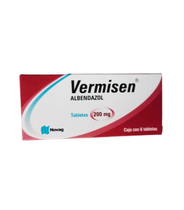 VERMISEN ALBENDAZOL 200 MG (6 TABLETAS)