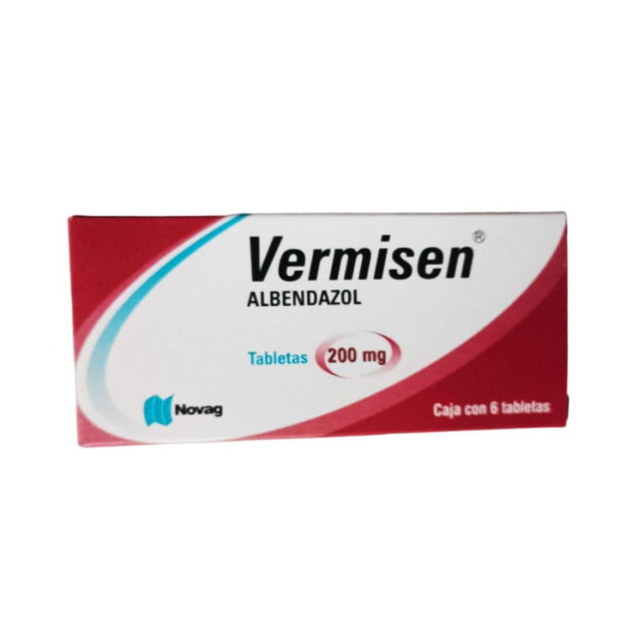 VERMISEN ALBENDAZOL 200 MG (6 TABLETAS)