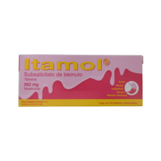 ITAMOL SUBSALICILATO DE BISMUTO 262 MG (24 TABLETAS)