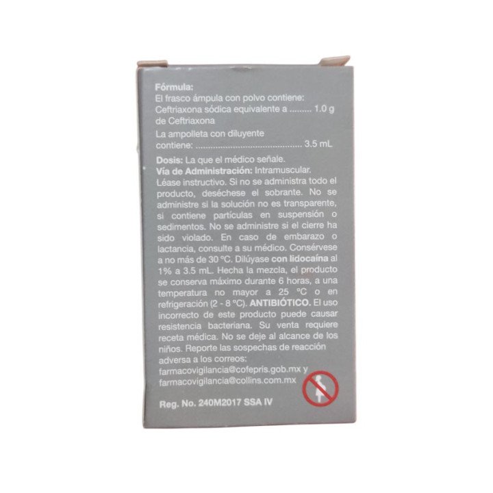 CEFTRIAXONA ROCEPHIN (1 g)