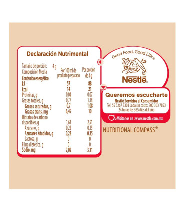 Coffe mate "Nestlé" (160 g) - ingredientes