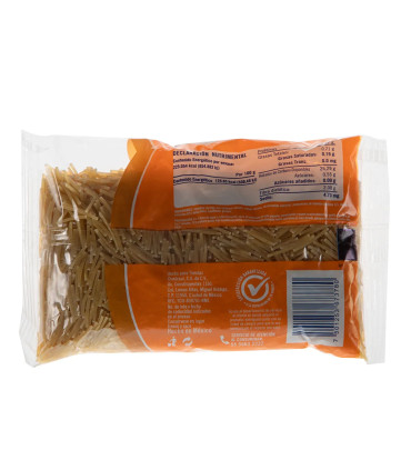 Fideo Cortado de Semolina de Trigo Duro "Chedraui" (180 g) 🍜✨ - reverso