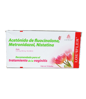Acetónido de fluoninolona, Metronidazol, Nistatina Óvulo "LOEꟻFLER" 🌸💊