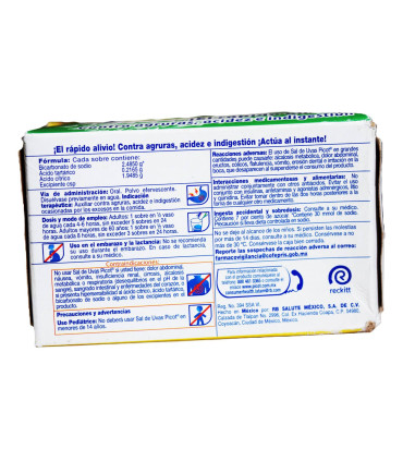 Sal de Uvas "Picot" (12 sobres) - reverso