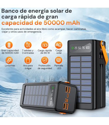Power Bank 50000mAh Carga Rápida 46W