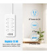 Regleta Multicontacto 12 en 1 con 8 Tomas CA + 4 Puertos USB