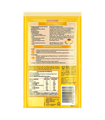 Maizena Sabor Vainilla (47 g) - reverso