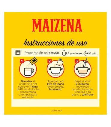 Maizena Sabor Vainilla (47 g) - instrucciones de uso