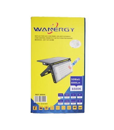 Reflector LED Solar Wanergy con Panel y Sensor
