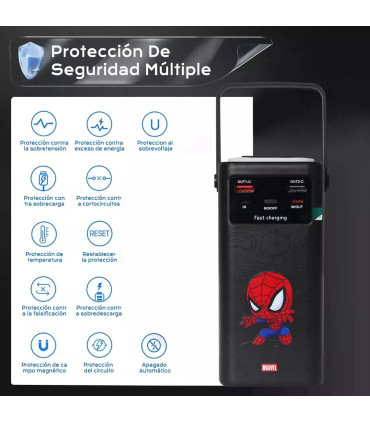 Power Bank Spiderman 70000mAh | Carga Rápida PD 22.5W
