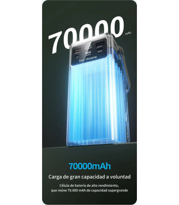 Power Bank Spiderman 70000mAh | Carga Rápida PD 22.5W