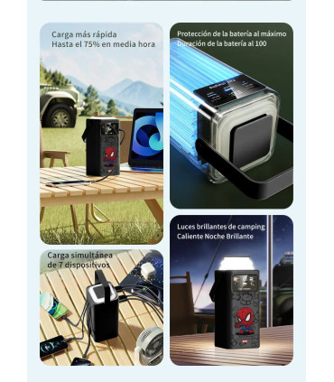 Power Bank Spiderman 70000mAh | Carga Rápida PD 22.5W