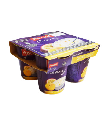 Yogur pasteurizado Cremoso melocotón/maracuya "Pascual" (125 g)