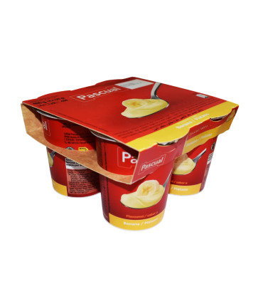 Yogur pasteurizado sabor plátano "Pascual" (125 g)