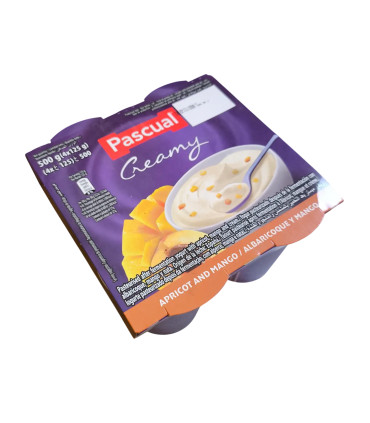 Yogur pasteurizado Cremoso albaricoque/mango "Pascual" (125 g)