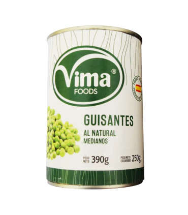 Guisantes al Natural “Vima” 390 g – Sabor Fresco y Saludable Directo a la Mesa Cubana