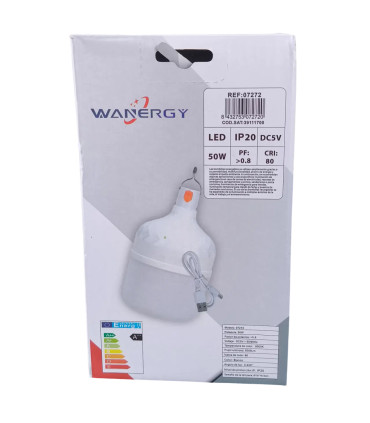 Foco LED recargable para emergencias 50W