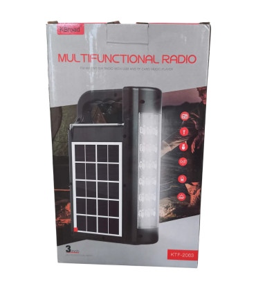 Lampara solar con bocina y radio