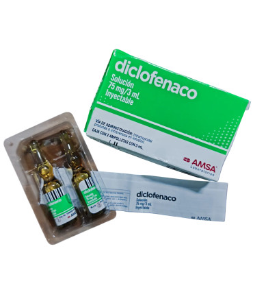 Diclofenaco Inyectable “AMSA” (2 x 75 mg / 3 mL) – Alivio Preciso, Acción Rápida