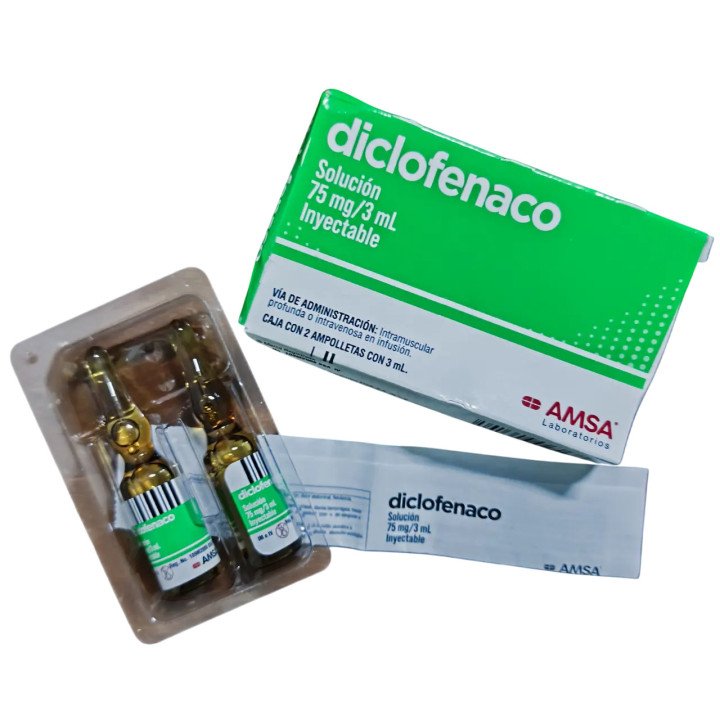 Diclofenaco Inyectable “AMSA” (2 x 75 mg / 3 mL) – Alivio Preciso, Acción Rápida