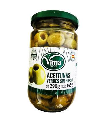 Aceitunas verdes sin hueso "Vima" (290 g)