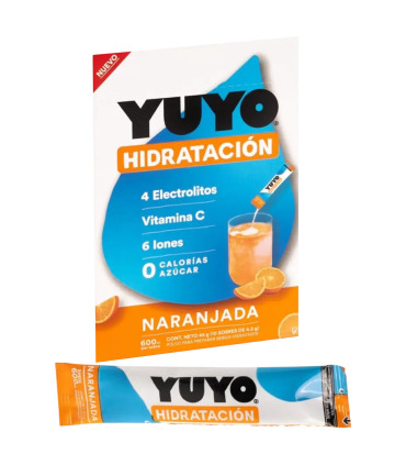 Electrolitos con Vitaminas "YUYO" sabor Naranja