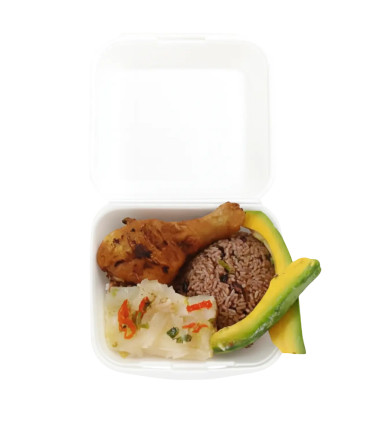 Plato Criollo de muslo de pollo asado