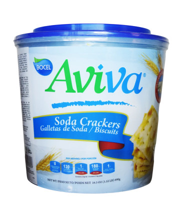 Galletas de Soda Normal "Aviva" (Cubeta con 23 sobres x 30 g)