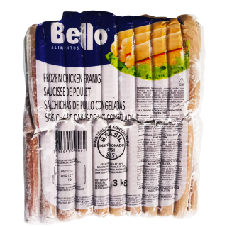 salchichas de pollo 3 kg congeladas para enviar a Cuba consumo familiar