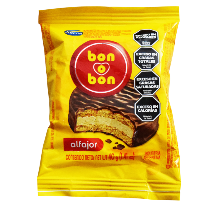 alfajor de chocolate con leche 40 g para enviar a Cuba snack dulce familiar