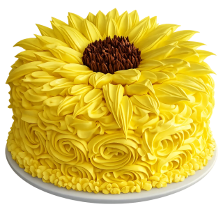 cake en forma de girasol para enviar a Cuba pastel decorado original para cumpleaños familiar