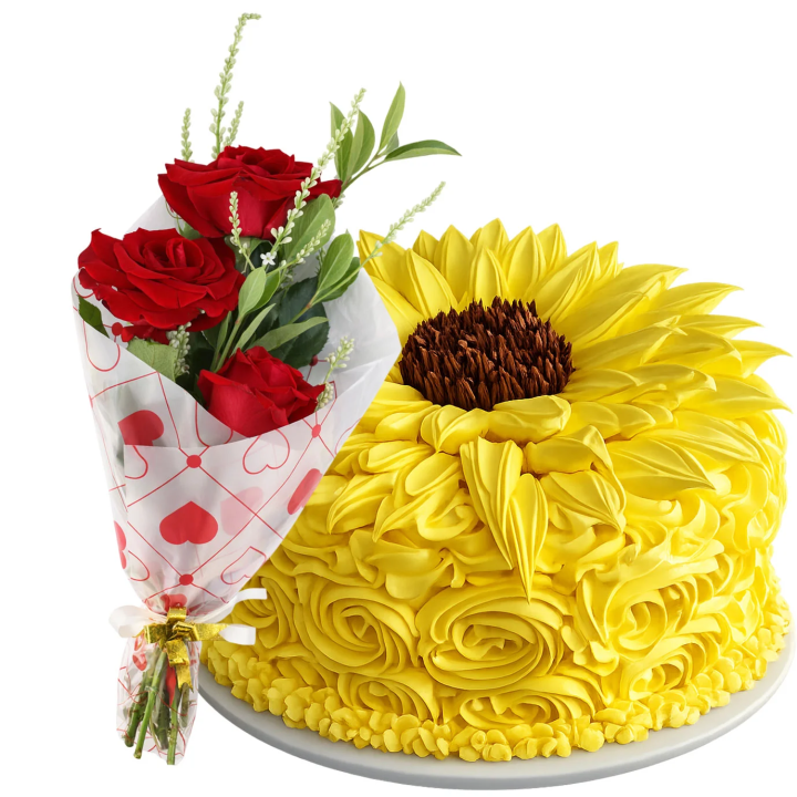 Cake en Forma de Girasol (mediano)