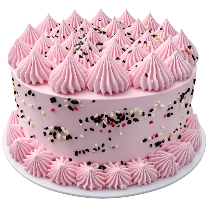 cake rosado con adornos rosados para enviar a Cuba pastel decorado elegante para cumpleaños familiar