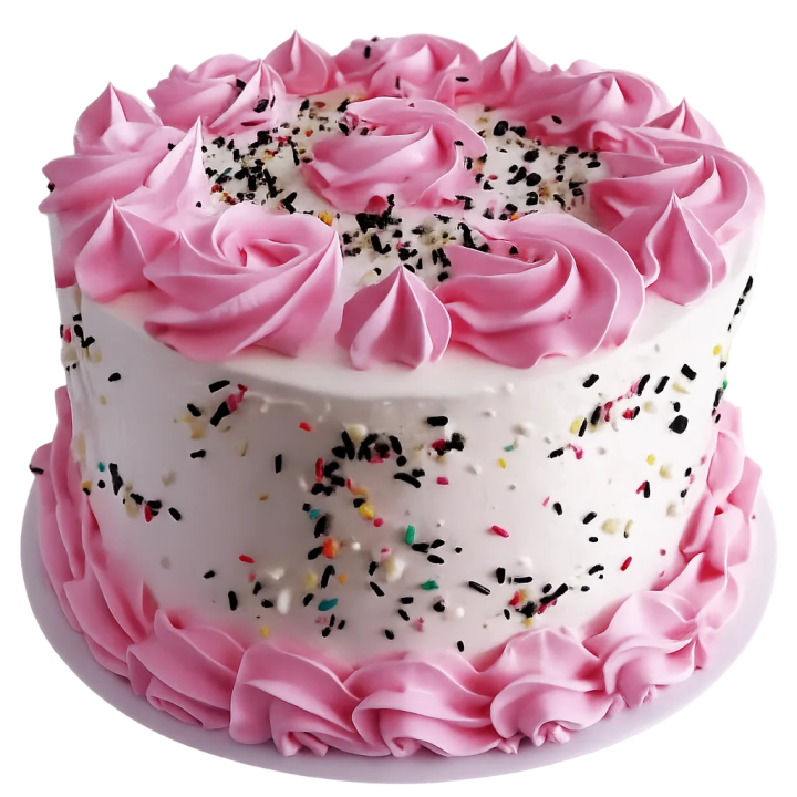 cake blanco con flores rosadas para enviar a Cuba pastel decorado elegante para cumpleaños familiar