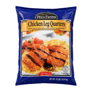Cuartos Traseros Peco Farms 10 libras de pollo congelado para enviar a Cuba