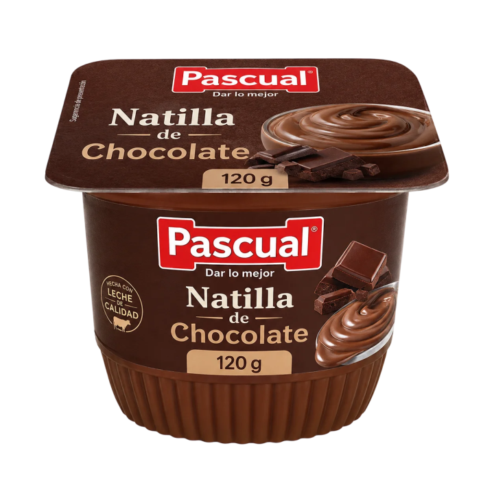 Natilla Pascual Chocolate 120 g para meriendas y enviar a Cuba